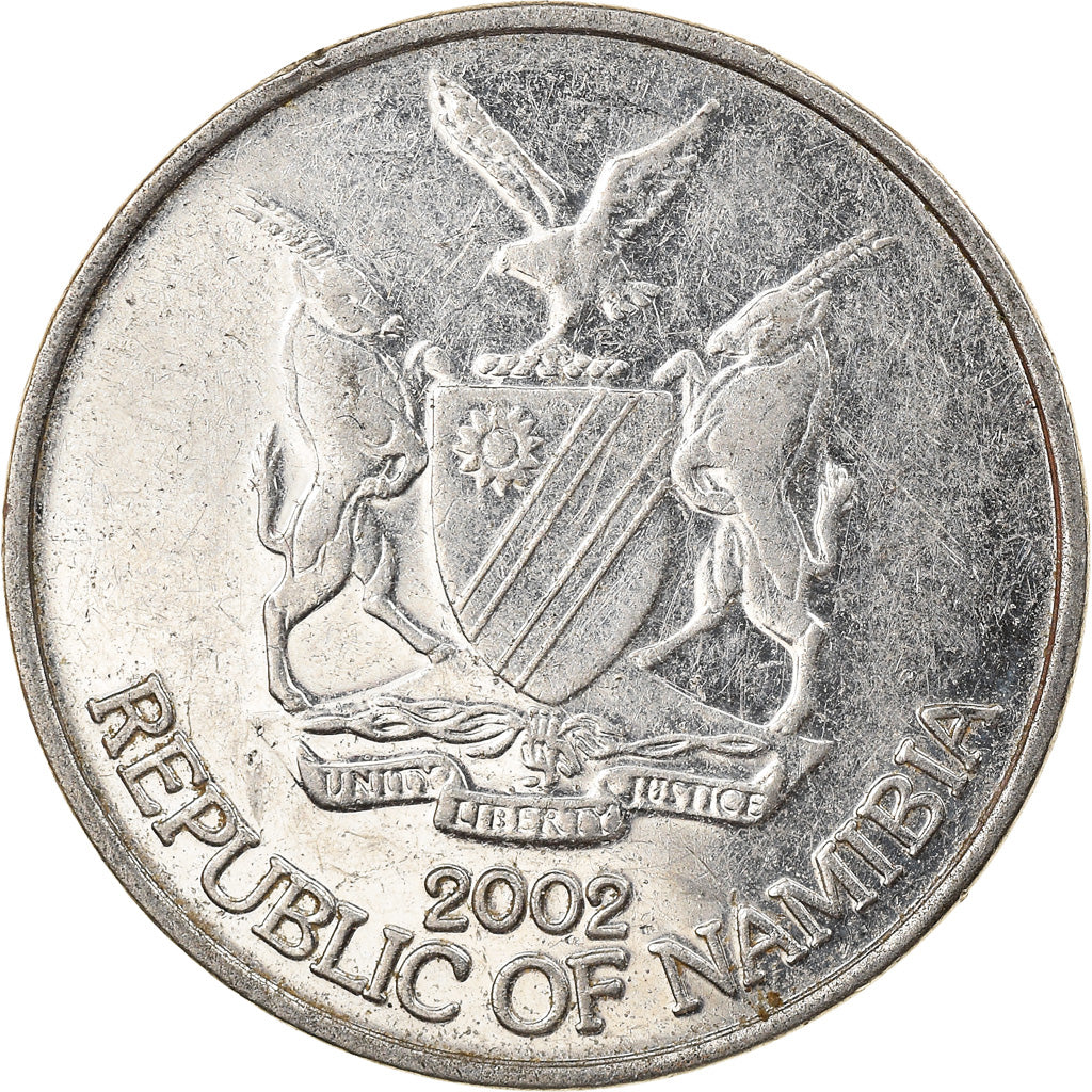 Coin, Namibia, 10 Cents, 2002, Vantaa, VF(30-35), Nickel plated steel, KM:2