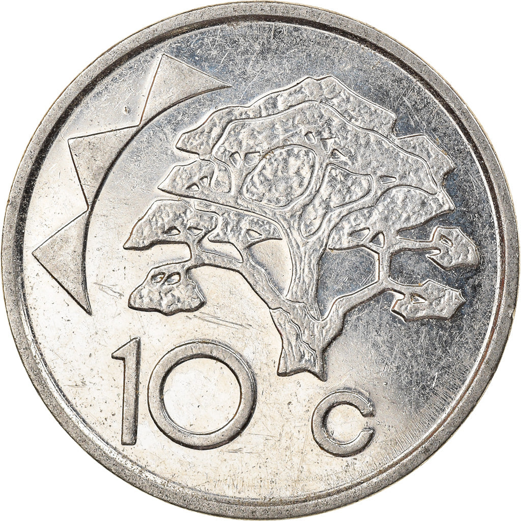 Coin, Namibia, 10 Cents, 2002, Vantaa, VF(30-35), Nickel plated steel, KM:2