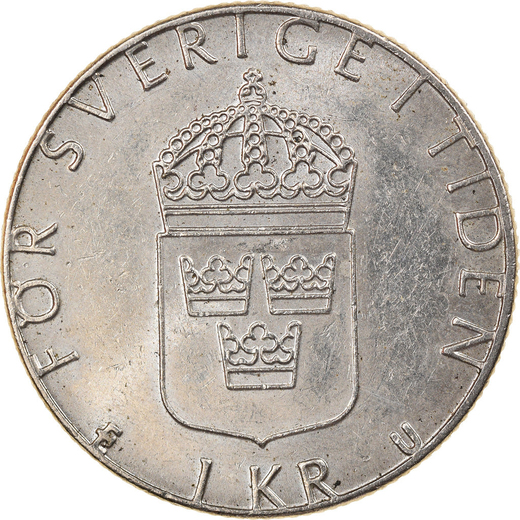 Moneta, Szwecja, Carl XVI Gustaf, Krona, 1981, VF(30-35), Miedź-Nikiel