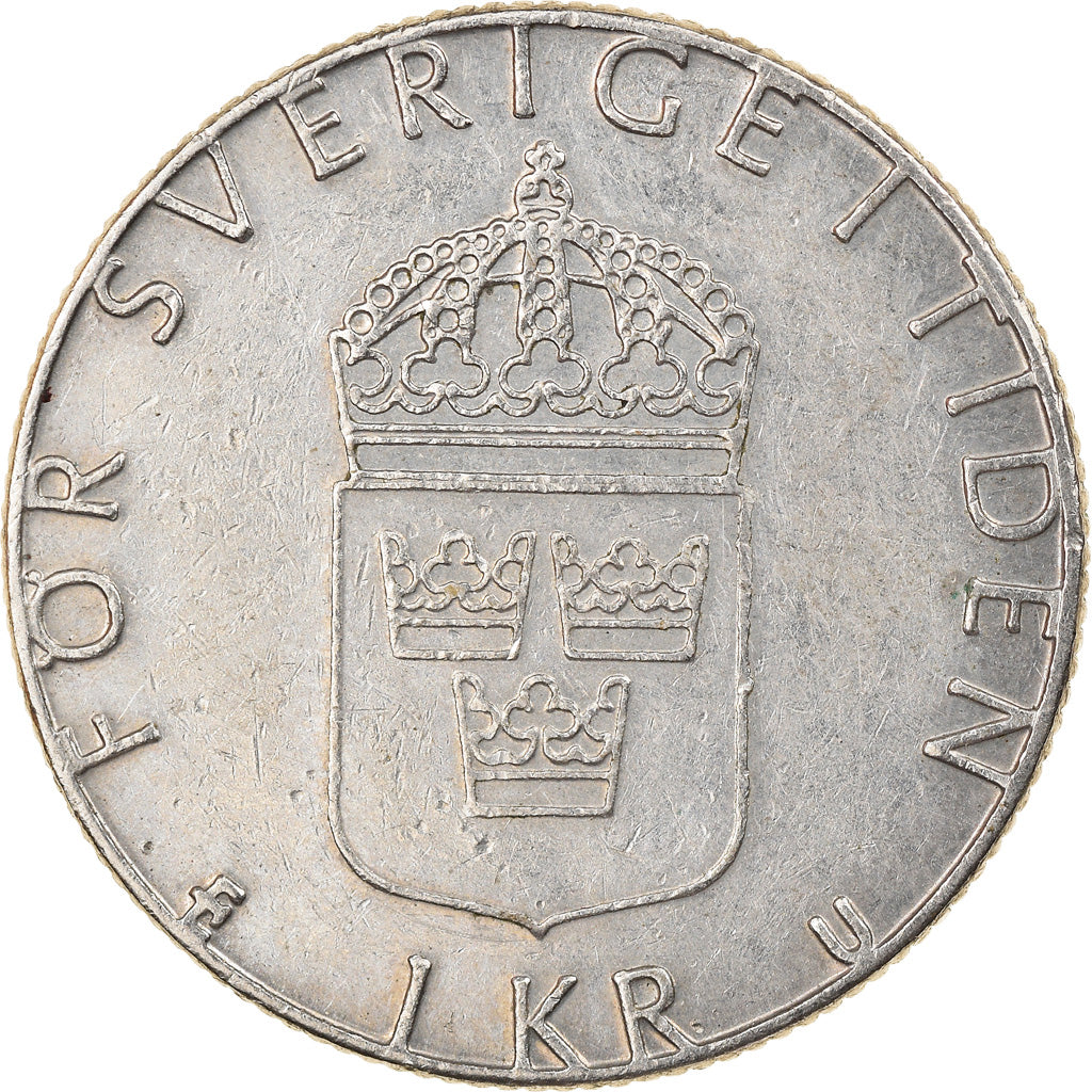 Moneda, Suecia, Carl XVI Gustaf, Krona, 1984, BC+, Cobre - níquel, KM:852a