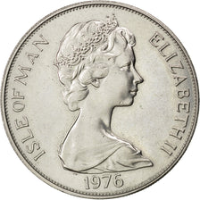 ISLE OF MAN, Crown, 1976, Pobjoy Mint, KM #37, MS(60-62), Copper-Nickel, 38.5,..