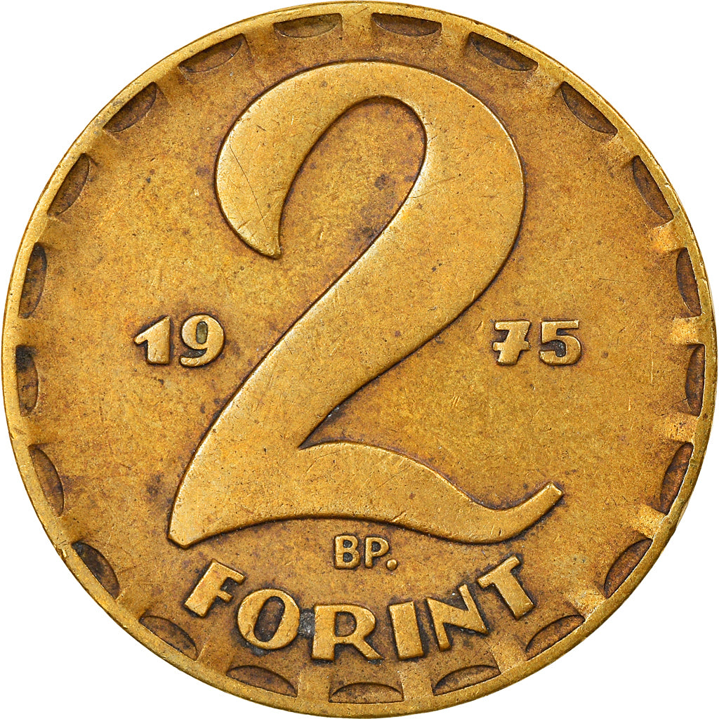 Moneta, Ungheria, 2 Forint, 1975, Budapest, MB+, Ottone, KM:591