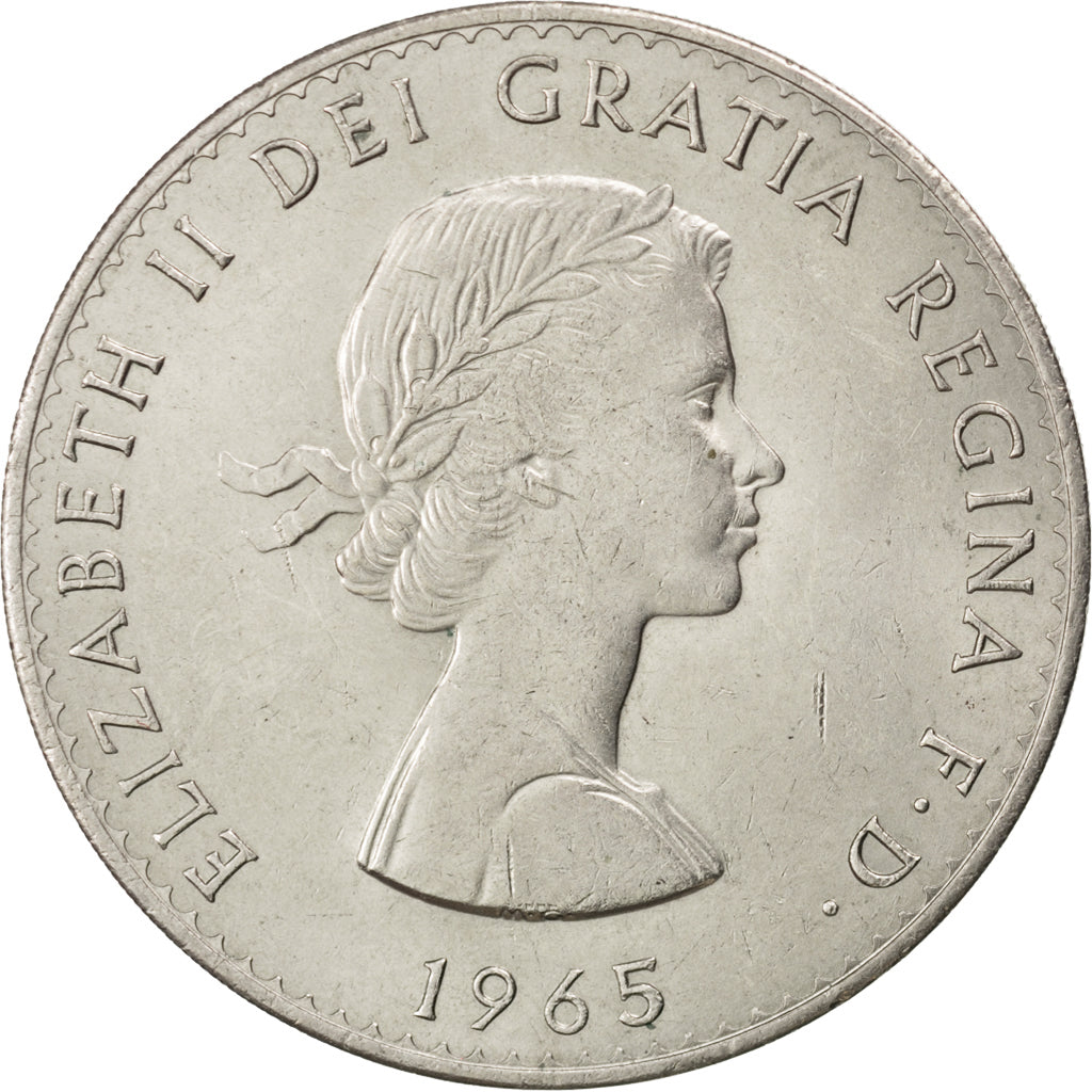 GREAT BRITAIN, Crown, 1965, KM #910, AU(55-58), Copper-Nickel, 38.61, 28.51