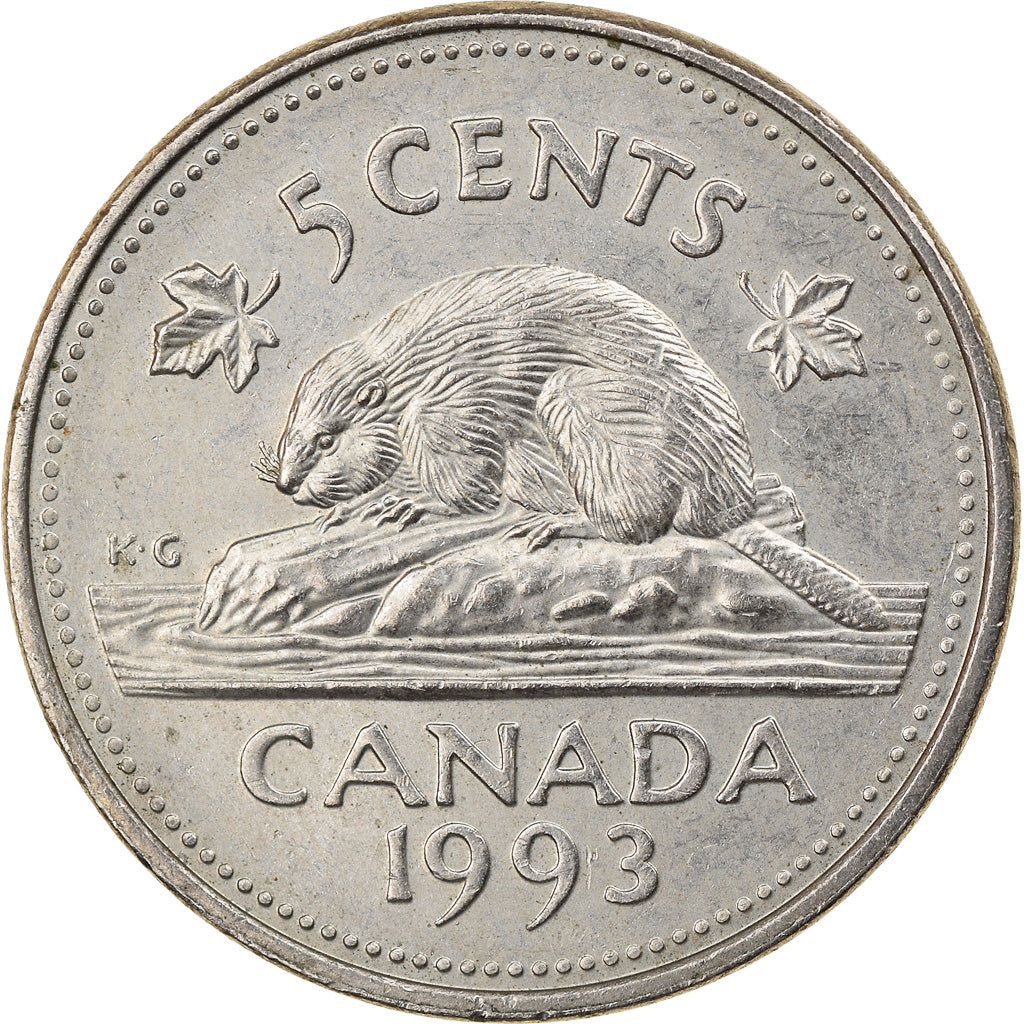 Munten, Canada, Elizabeth II, 5 Cents, 1993, Royal Canadian Mint, Ottawa, FR+