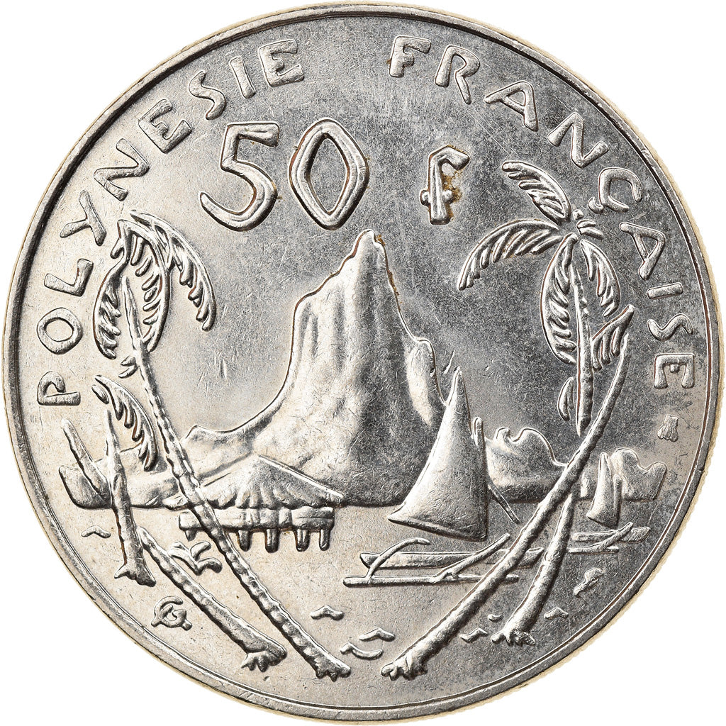 Coin, French Polynesia, 50 Francs, 1995, Paris, EF(40-45), Nickel, KM:13
