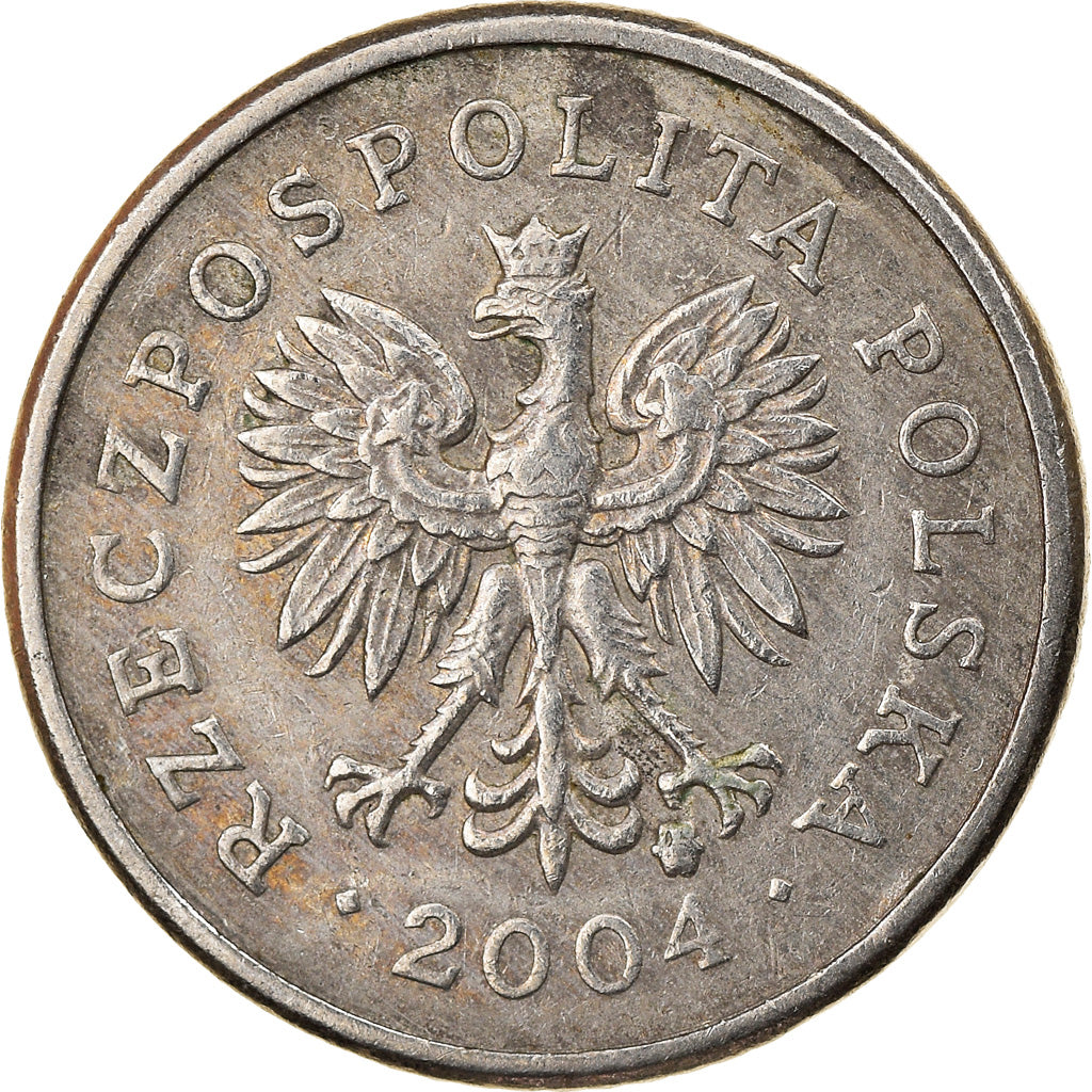 Coin, Poland, 10 Groszy, 2004, Warsaw, VF(30-35), Copper-nickel, KM:279