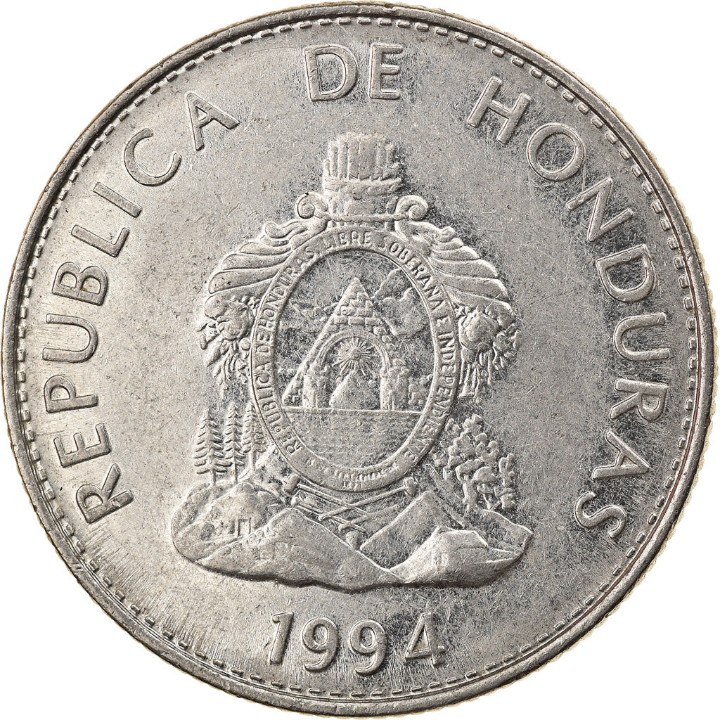 Coin, Honduras, 50 Centavos, 1994, VF(30-35), Nickel plated steel, KM:84a.1