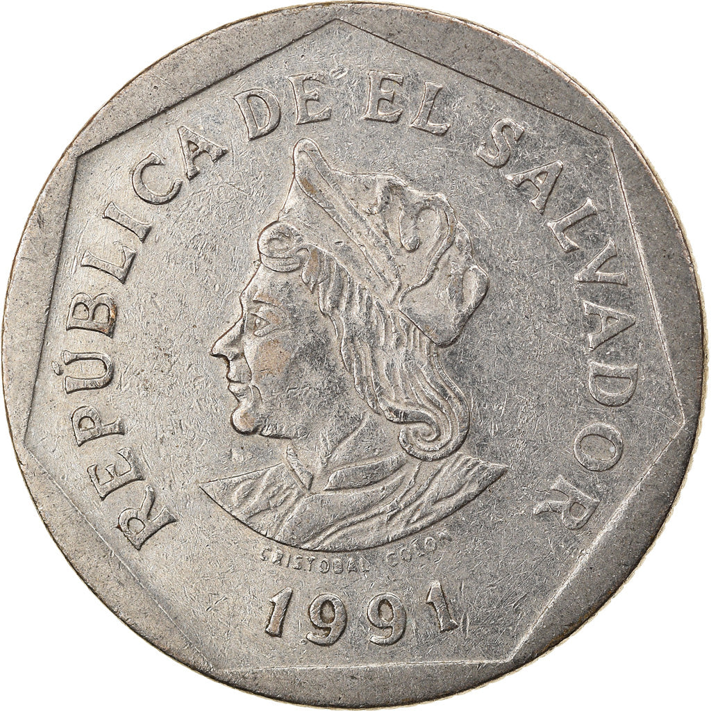 Munten, El Salvador, Colon, 1991, Vereinigte Deutsche Metall, Germany, FR+