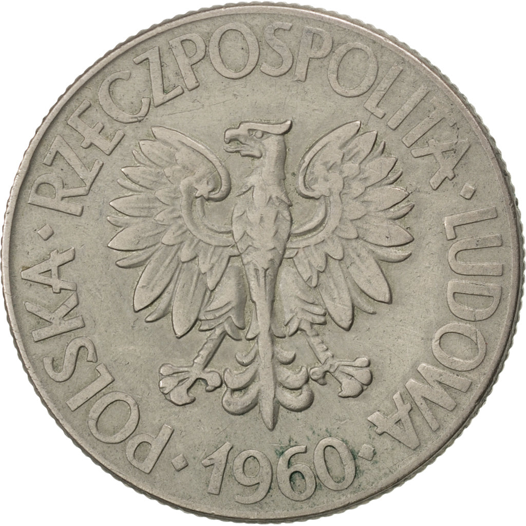 Pologne, République, 10 Zlotych 1960, KM 50
