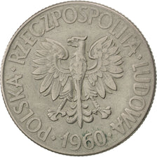 Pologne, République, 10 Zlotych 1960, KM 50