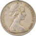 Moneda, Australia, Elizabeth II, 20 Cents, 1975, Melbourne, BC+, Cobre -