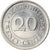 Moneta, Mauritius, 20 Cents, 1995, EF(40-45), Nickel platerowany stalą, KM:53