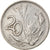 Moneda, Sudáfrica, 20 Cents, 1977, BC+, Níquel, KM:86