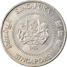 Coin, Singapore, 50 Cents, 1985, British Royal Mint, EF(40-45), Copper-nickel