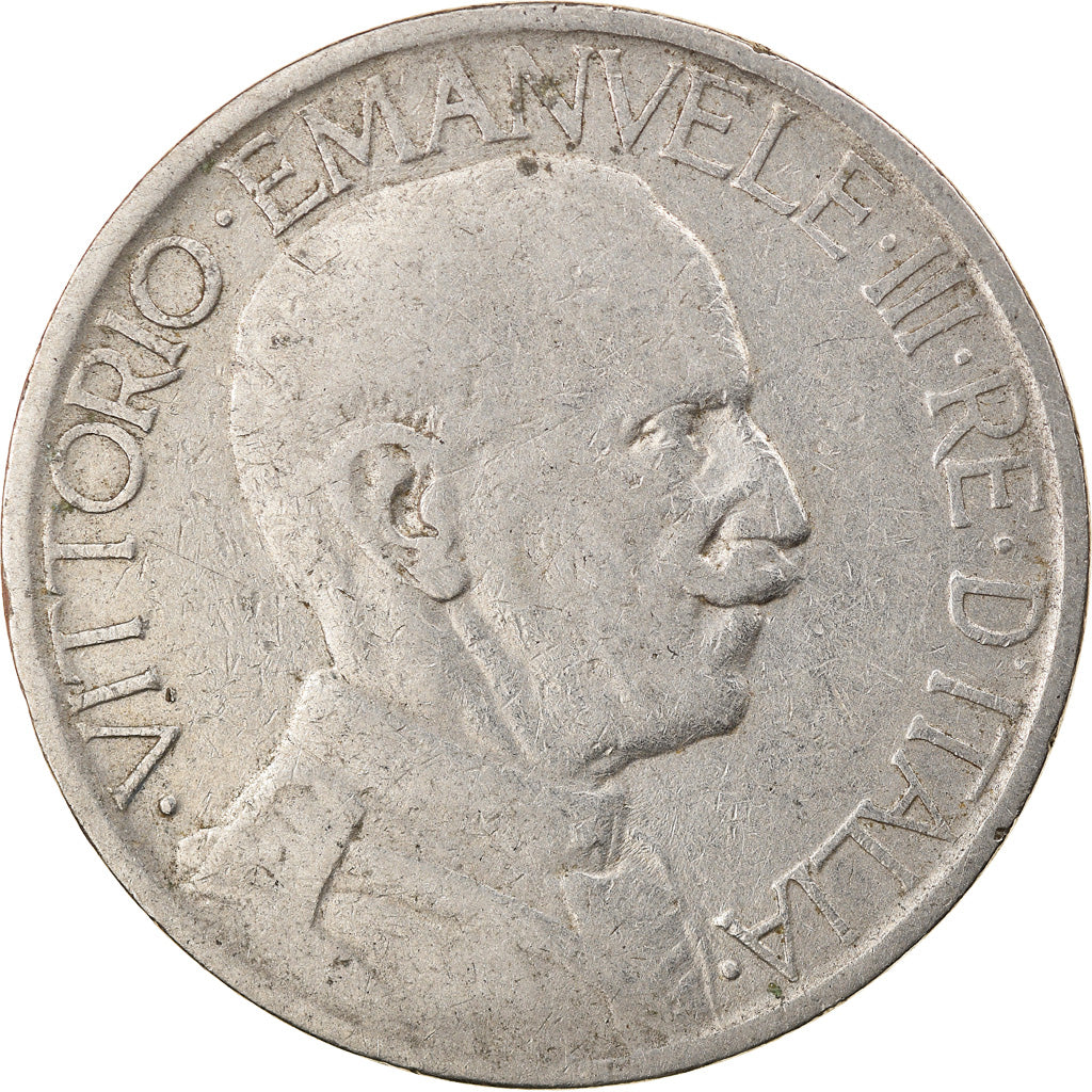 Moeda, Itália, Vittorio Emanuele III, 2 Lire, 1924, Rome, VF(20-25), Níquel