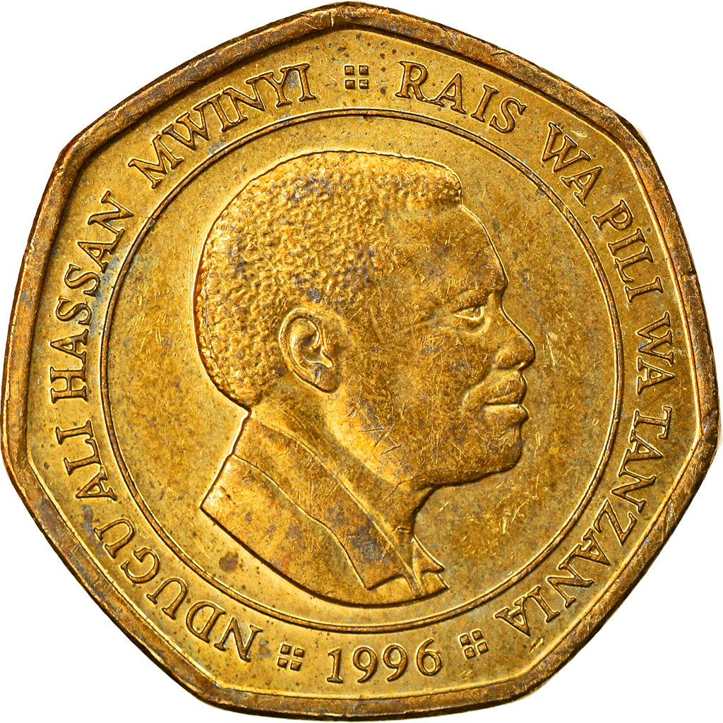 Coin, Tanzania, 50 Shilingi, 1996, VF(30-35), Brass plated steel, KM:33