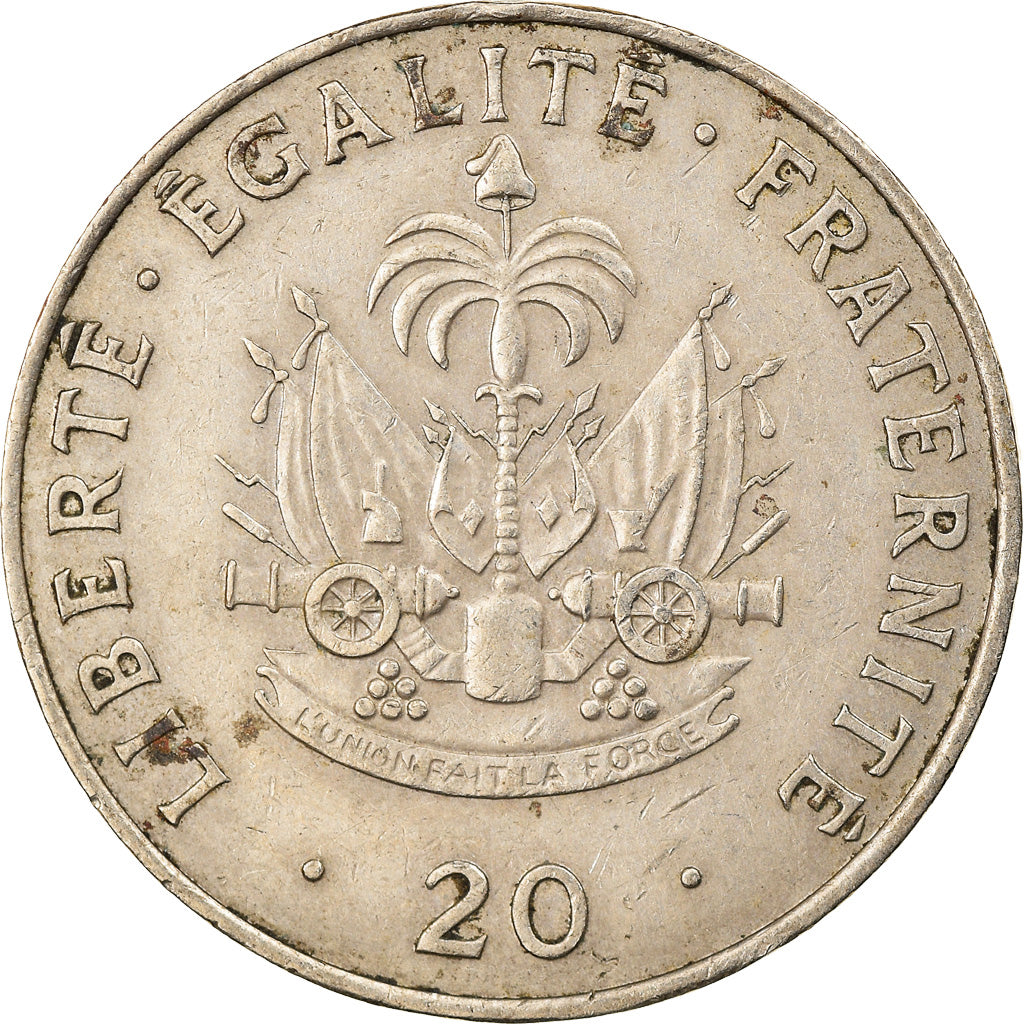 Coin, Haiti, 20 Centimes, 1986, VF(20-25), Copper-nickel, KM:152