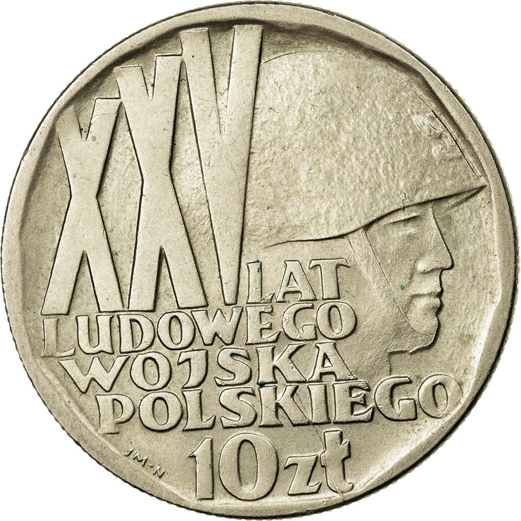 Coin, Poland, 10 Zlotych, 1968, AU(55-58), Copper-nickel, KM:60