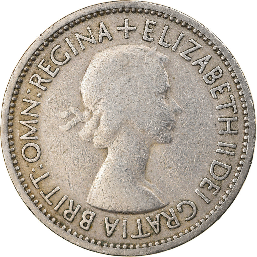 Münze, Großbritannien, Elizabeth II, Florin, Two Shillings, 1953, S