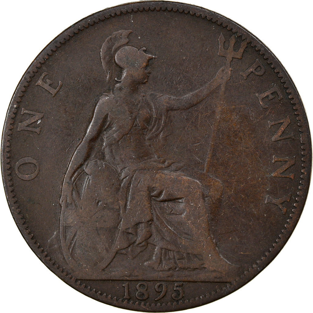 Coin, Great Britain, Victoria, Penny, 1895, VF(20-25), Bronze, KM:790