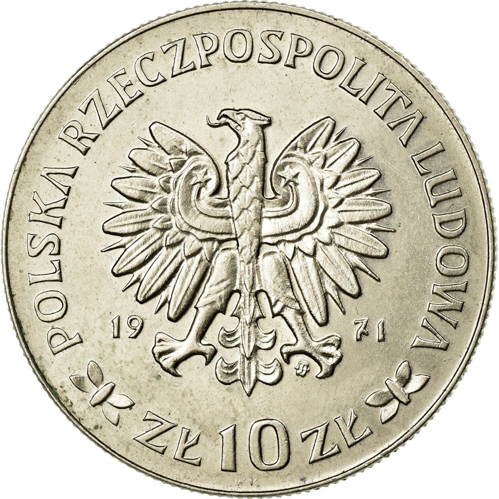 Monnaie, Pologne, 10 Zlotych, 1971, SUP, Copper-nickel, KM:64