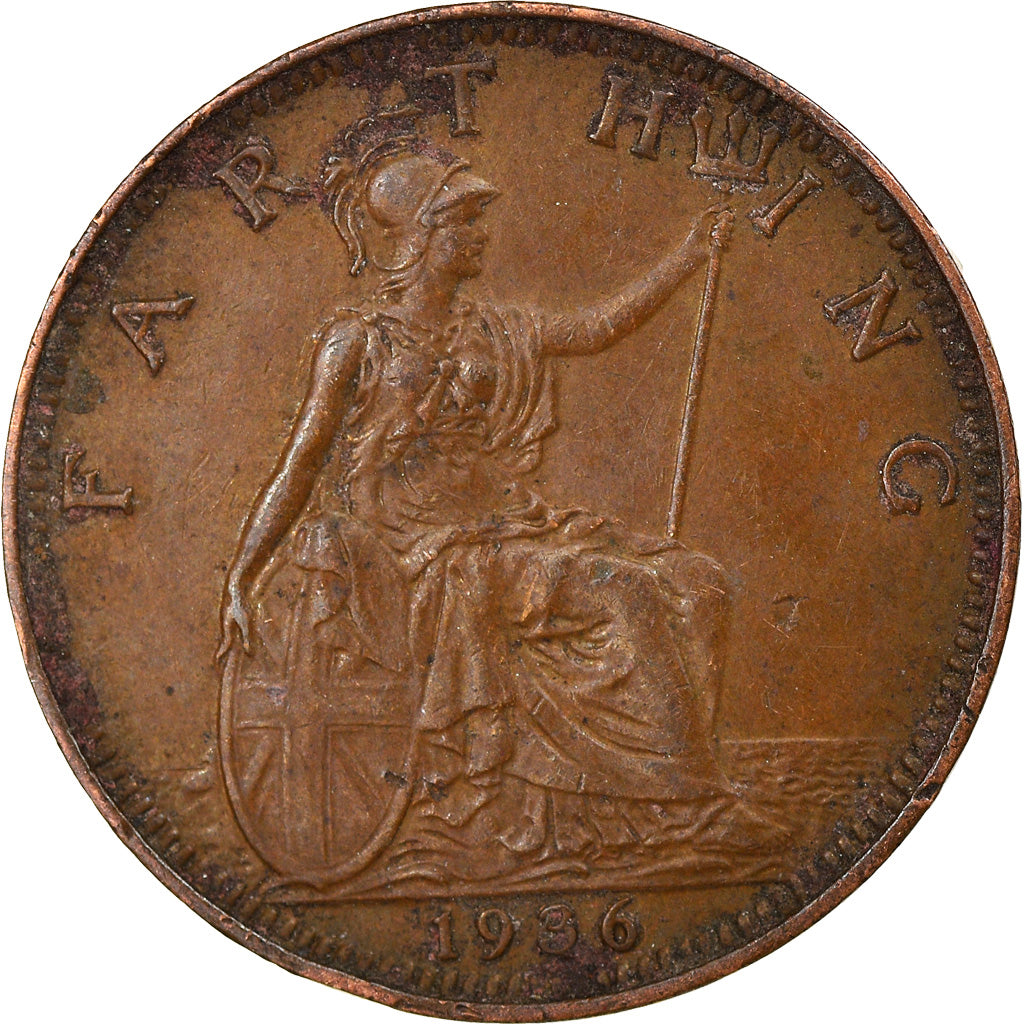 Monnaie, Grande-Bretagne, George V, Farthing, 1936, TB+, Bronze, KM:825