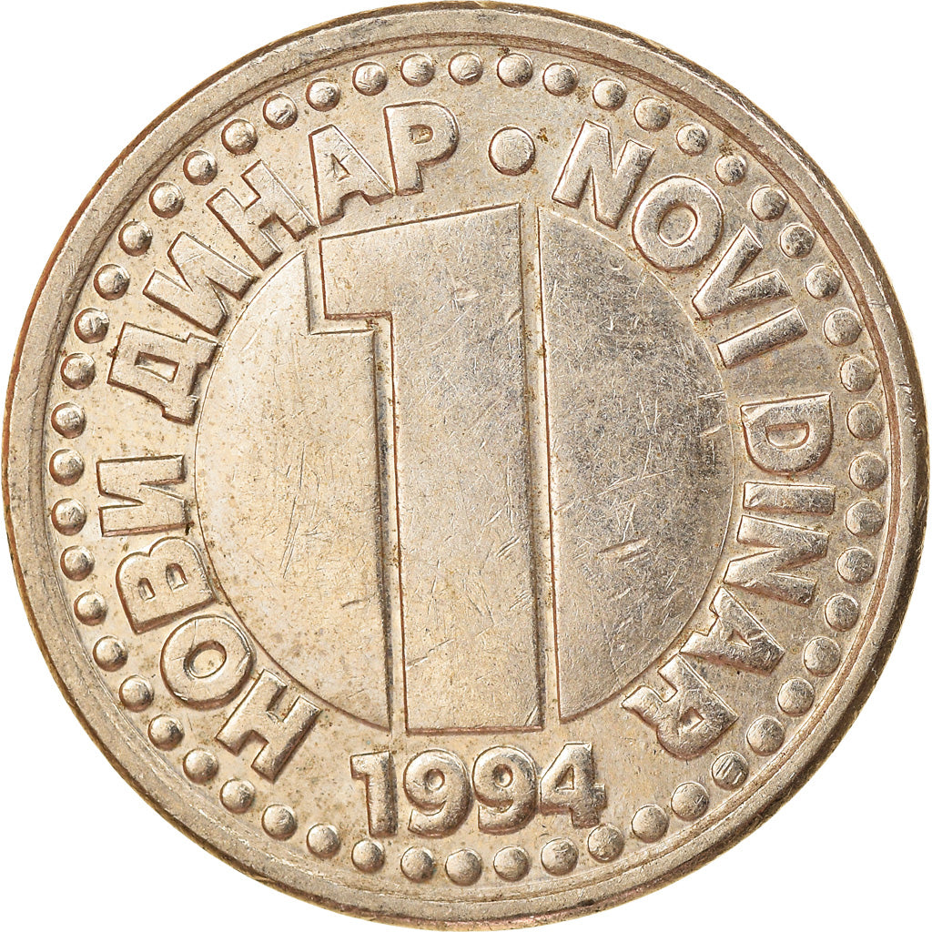 Coin, Yugoslavia, Novi Dinar, 1994, VF(30-35), Copper-Nickel-Zinc, KM:165