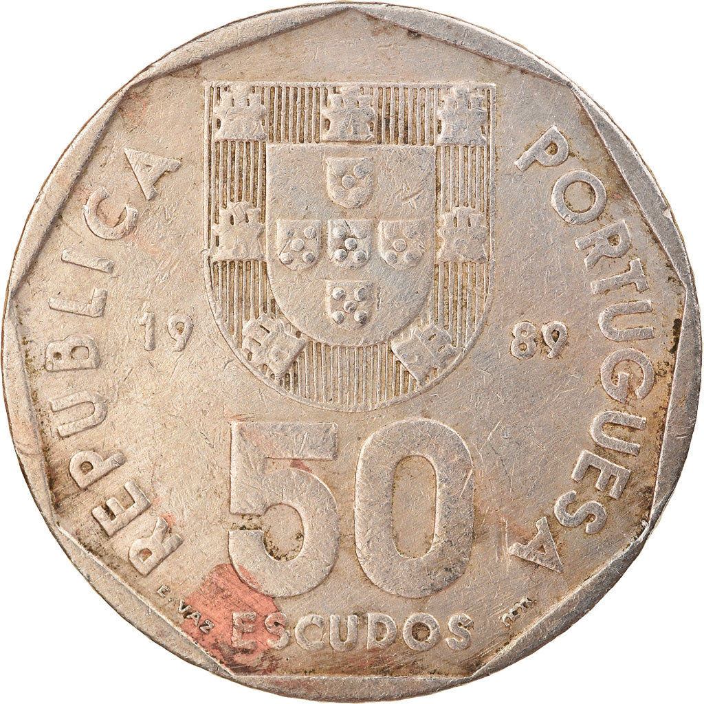 Münze, Portugal, 50 Escudos, 1989, S, Copper-nickel, KM:636