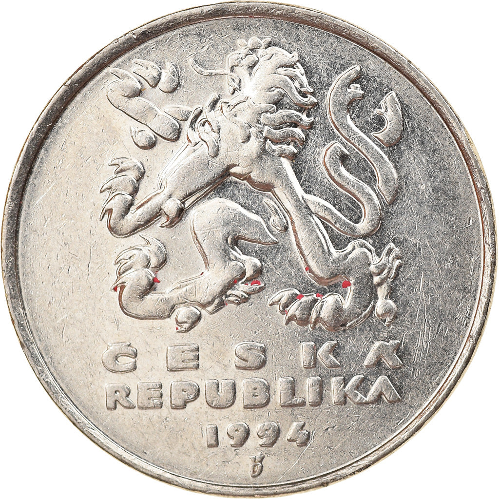 Munten, Tsjechische Republiek, 5 Korun, 1994, FR+, Nickel plated steel, KM:8