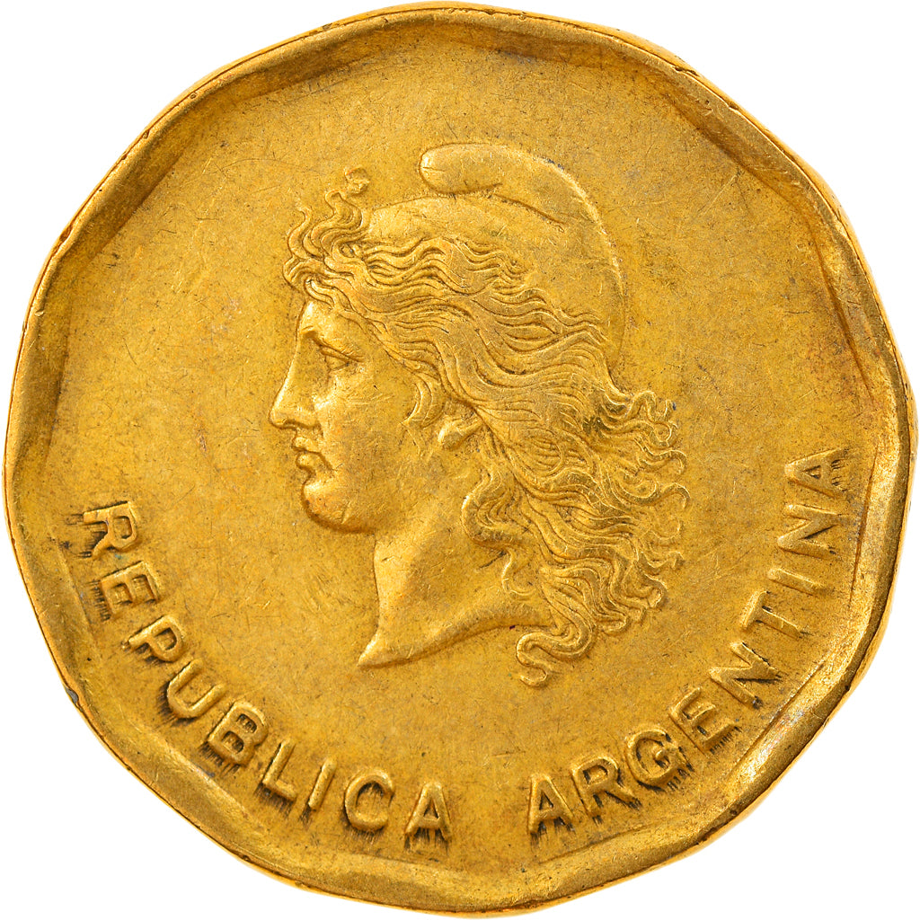 Moneda, Argentina, 50 Centavos, 1985, BC+, Latón, KM:99