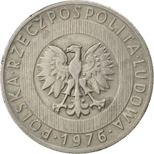 POLAND, 20 Zlotych, 1976, KM #67, AU(50-53), Copper-Nickel, 29, 10.16