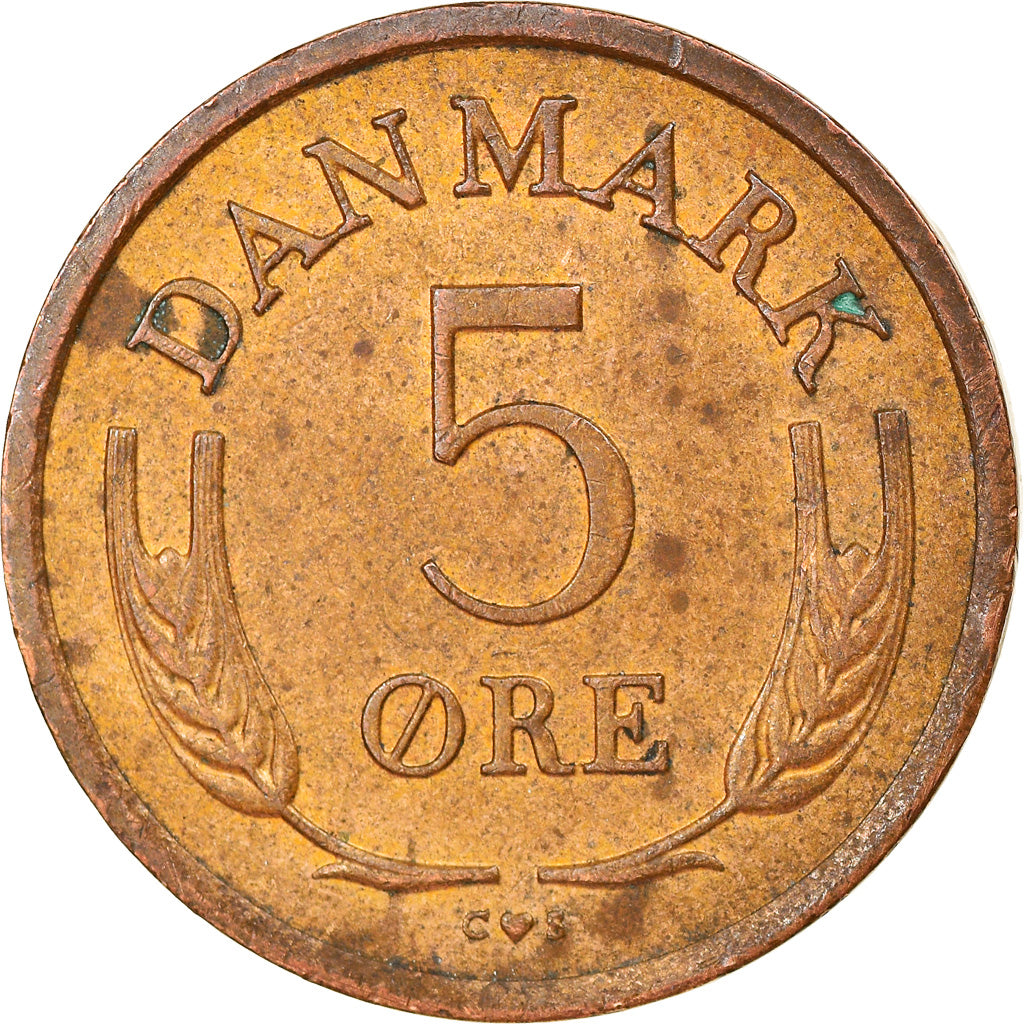 Monnaie, Danemark, Frederik IX, 5 Öre, 1964, Copenhagen, TB, Bronze, KM:848.1