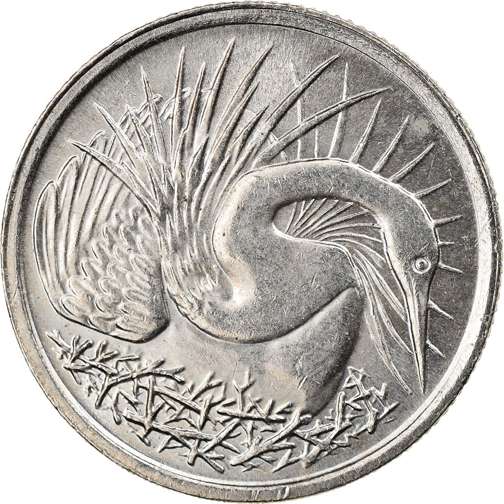 Coin, Singapore, 5 Cents, 1982, Singapore Mint, EF(40-45), Copper-Nickel Clad