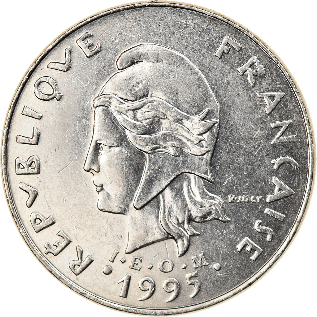 Coin, French Polynesia, 20 Francs, 1995, Paris, EF(40-45), Nickel, KM:9