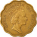 Moneda, Hong Kong, Elizabeth II, 20 Cents, 1991, BC+, Níquel - latón, KM:59