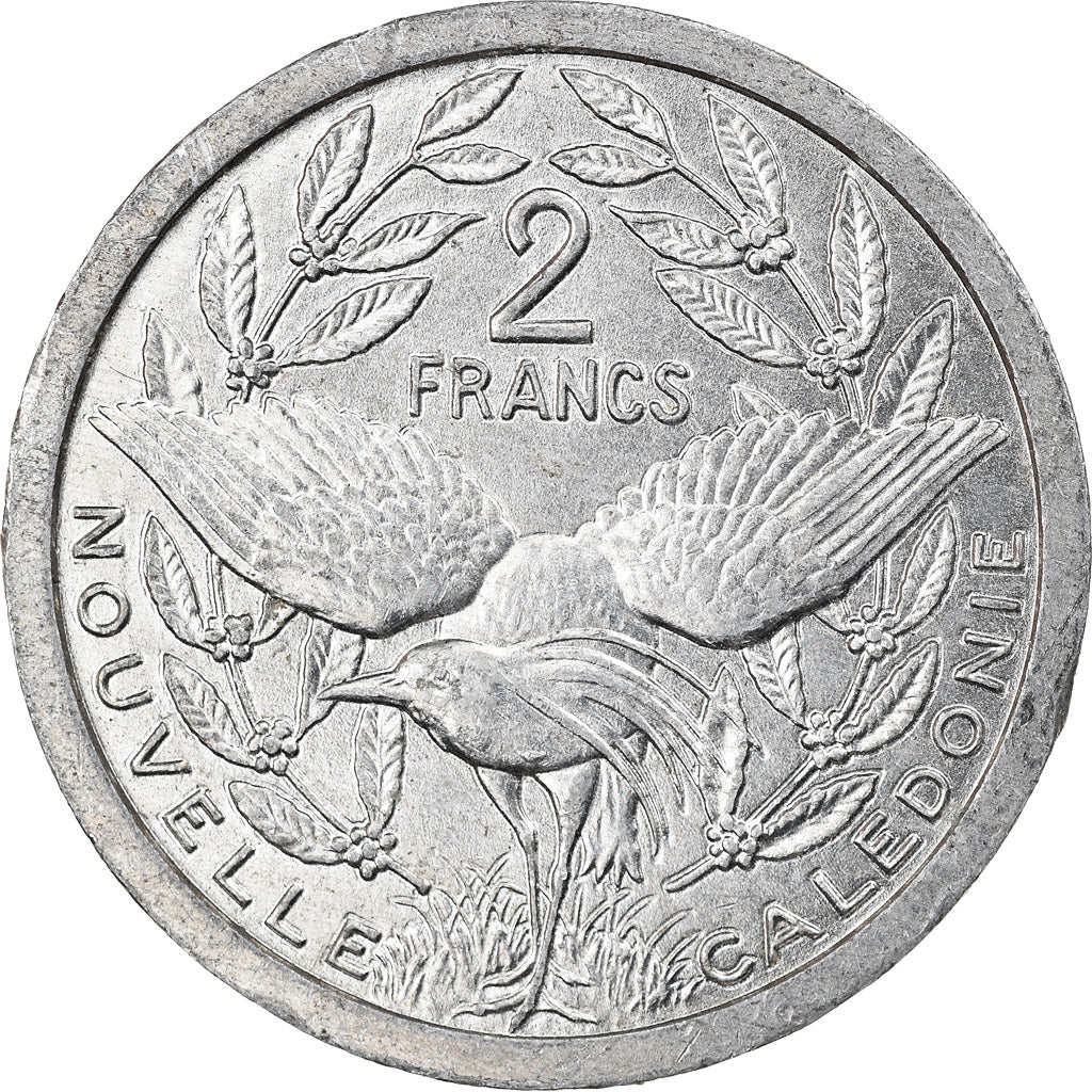 Coin, New Caledonia, 2 Francs, 2008, Paris, EF(40-45), Aluminum, KM:14