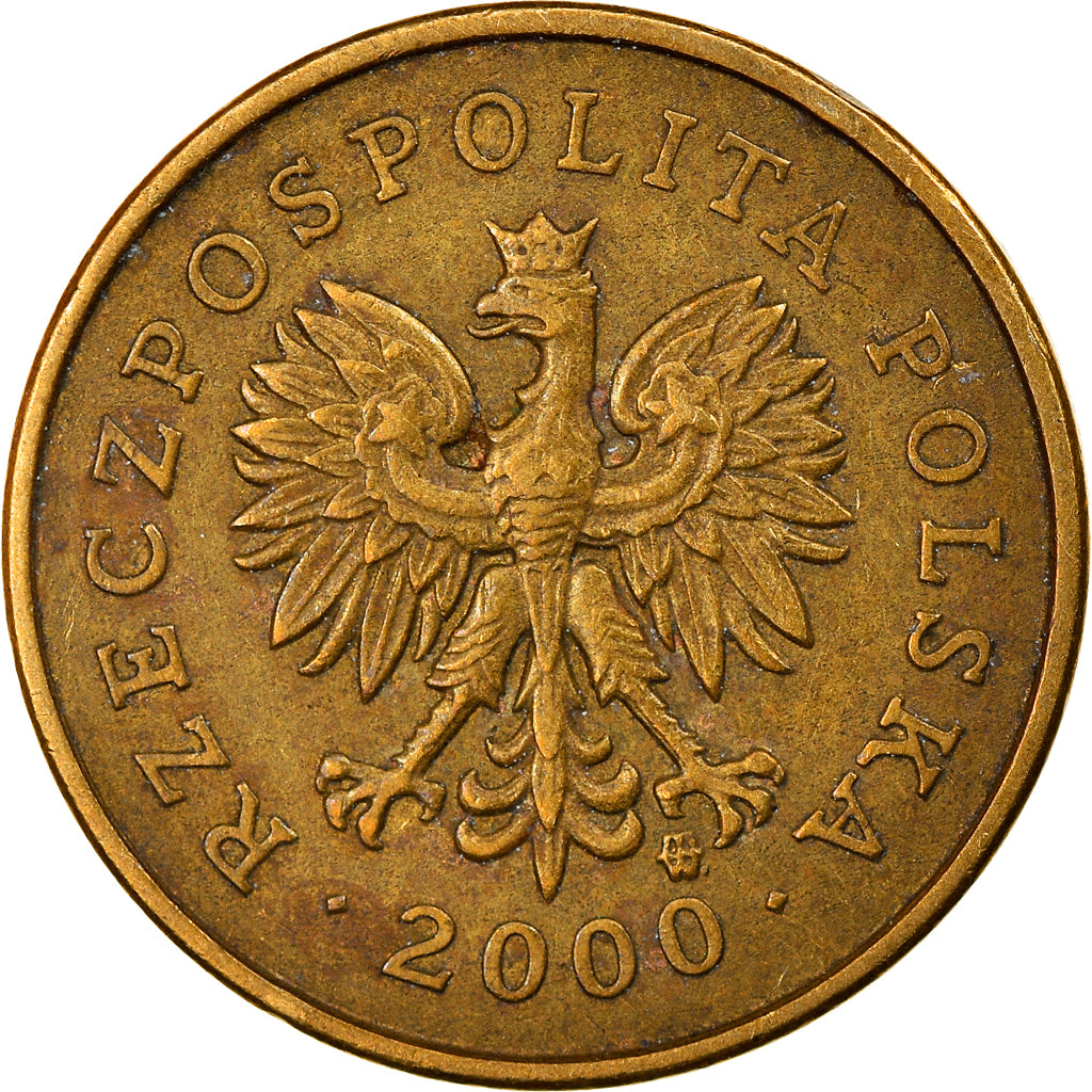 Coin, Poland, 2 Grosze, 2000, Warsaw, VF(30-35), Brass, KM:277
