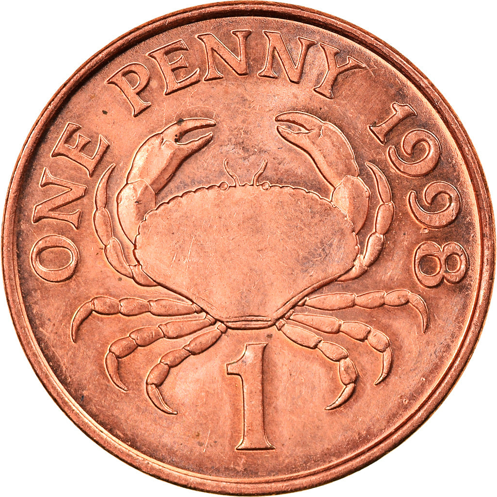 Moneta, Guernsey, Elizabeth II, Penny, 1998, Heaton, SPL-, Acciaio placcato