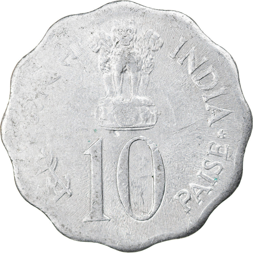 Münze, INDIA-REPUBLIC, 10 Paise, 1974, S, Aluminium, KM:28