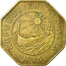 Moneda, Malta, 25 Cents, 1975, MBC, Latón, KM:29