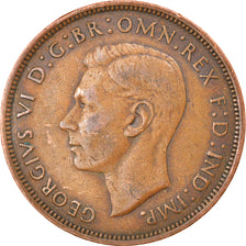 Coin, Great Britain, George VI, Penny, 1945, VF(30-35), Bronze, KM:845