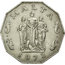 Coin, Malta, 50 Cents, 1972, EF(40-45), Copper-nickel, KM:12