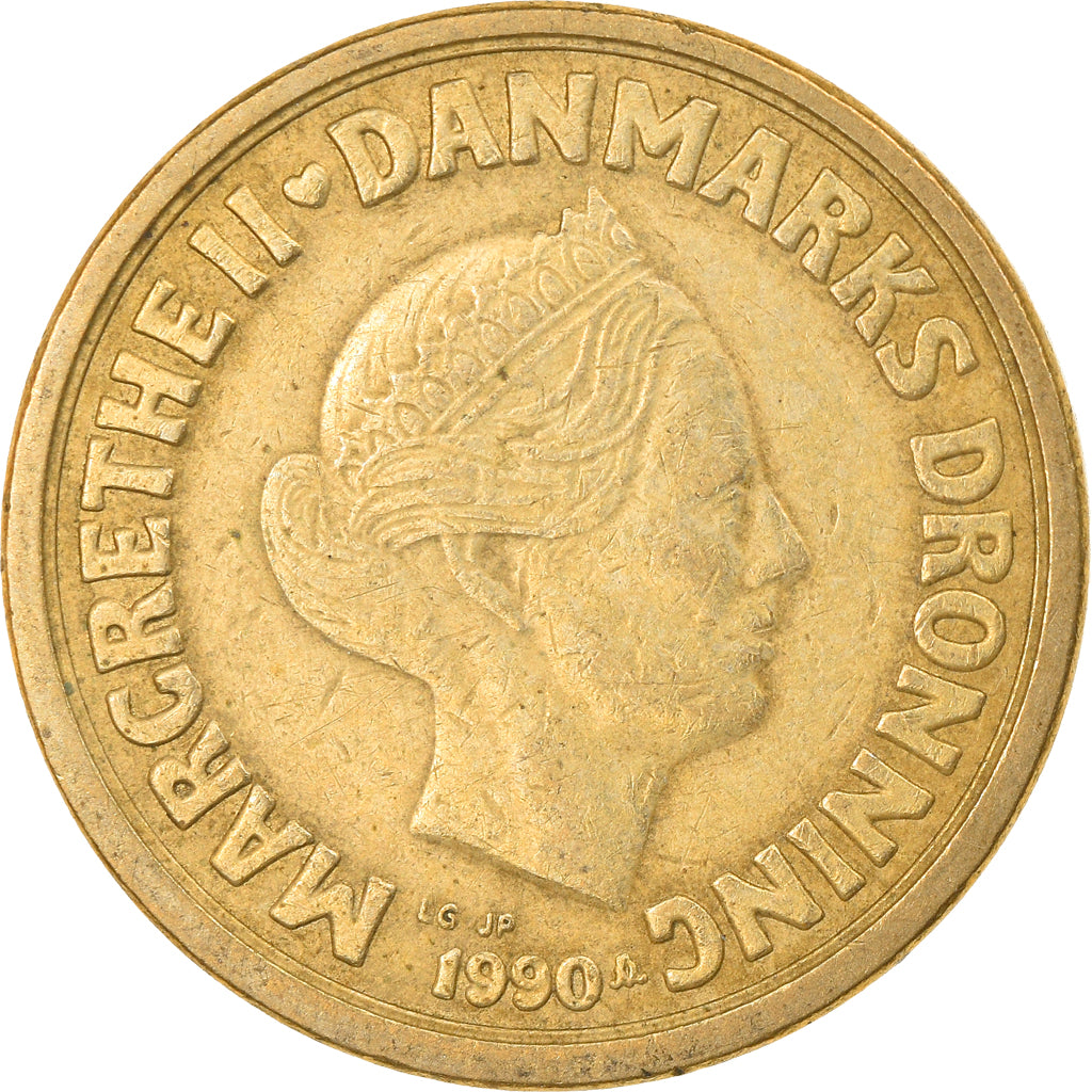 Monnaie, Danemark, Margrethe II, 10 Kroner, 1990, Copenhagen, TB+