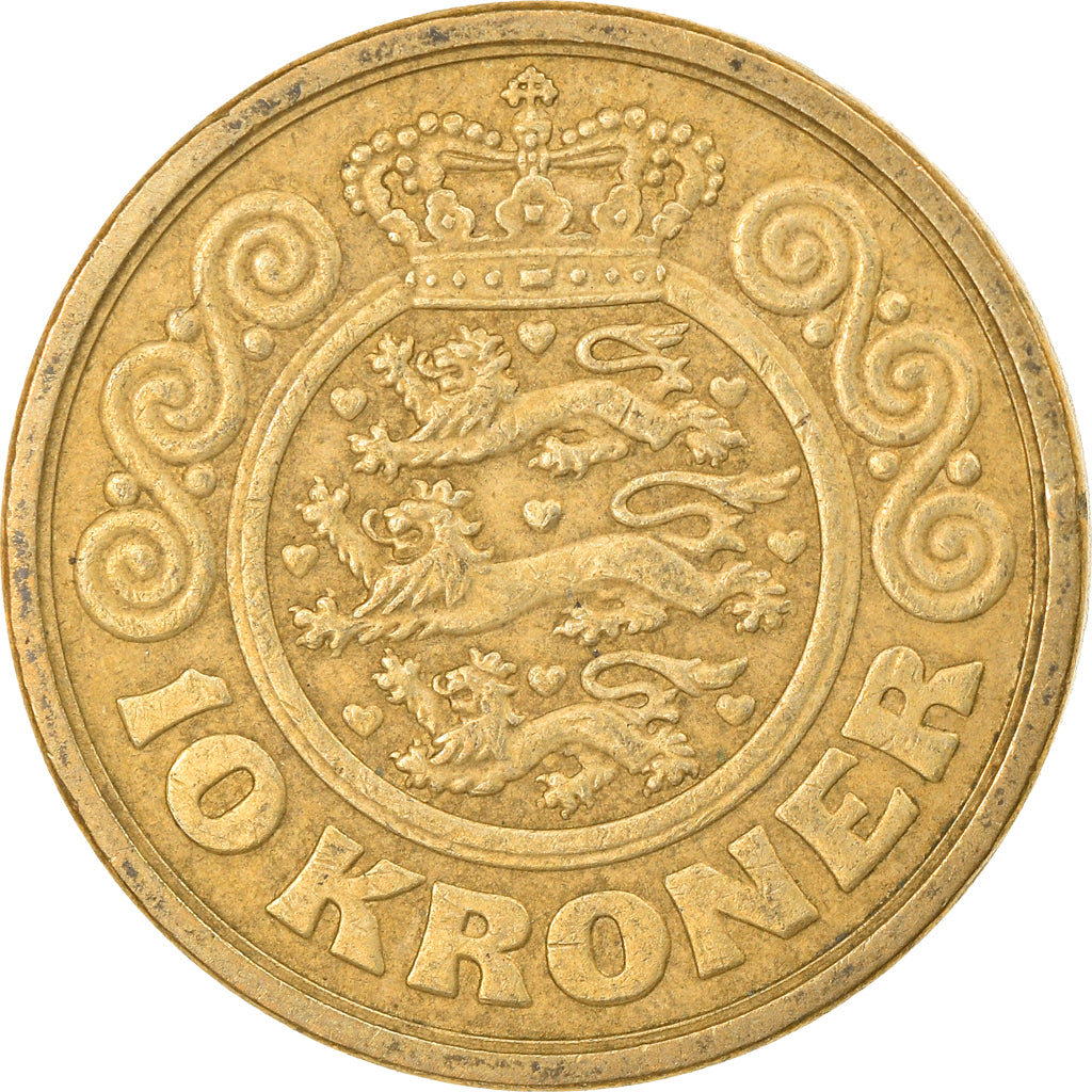 Monnaie, Danemark, Margrethe II, 10 Kroner, 1990, Copenhagen, TB+