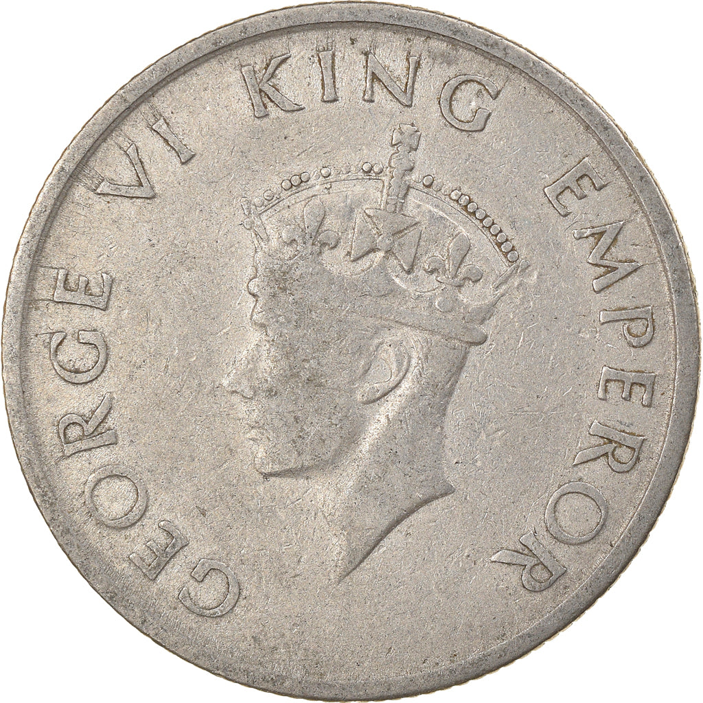 Münze, INDIA-BRITISH, George VI, 1/2 Rupee, 1946, S, Nickel, KM:553