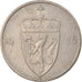 Moneta, Norvegia, Olav V, 50 Öre, 1976, MB+, Rame-nichel, KM:418