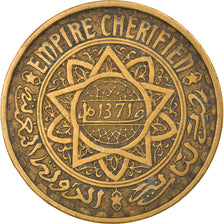 Coin, Morocco, Mohammed V, 50 Francs, 1951, Paris, VF(30-35), Aluminum-Bronze