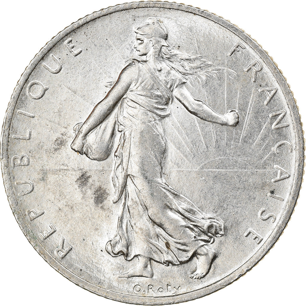 Coin, France, Semeuse, 2 Francs, 1916, Paris, AU(55-58), Silver, KM:845.1
