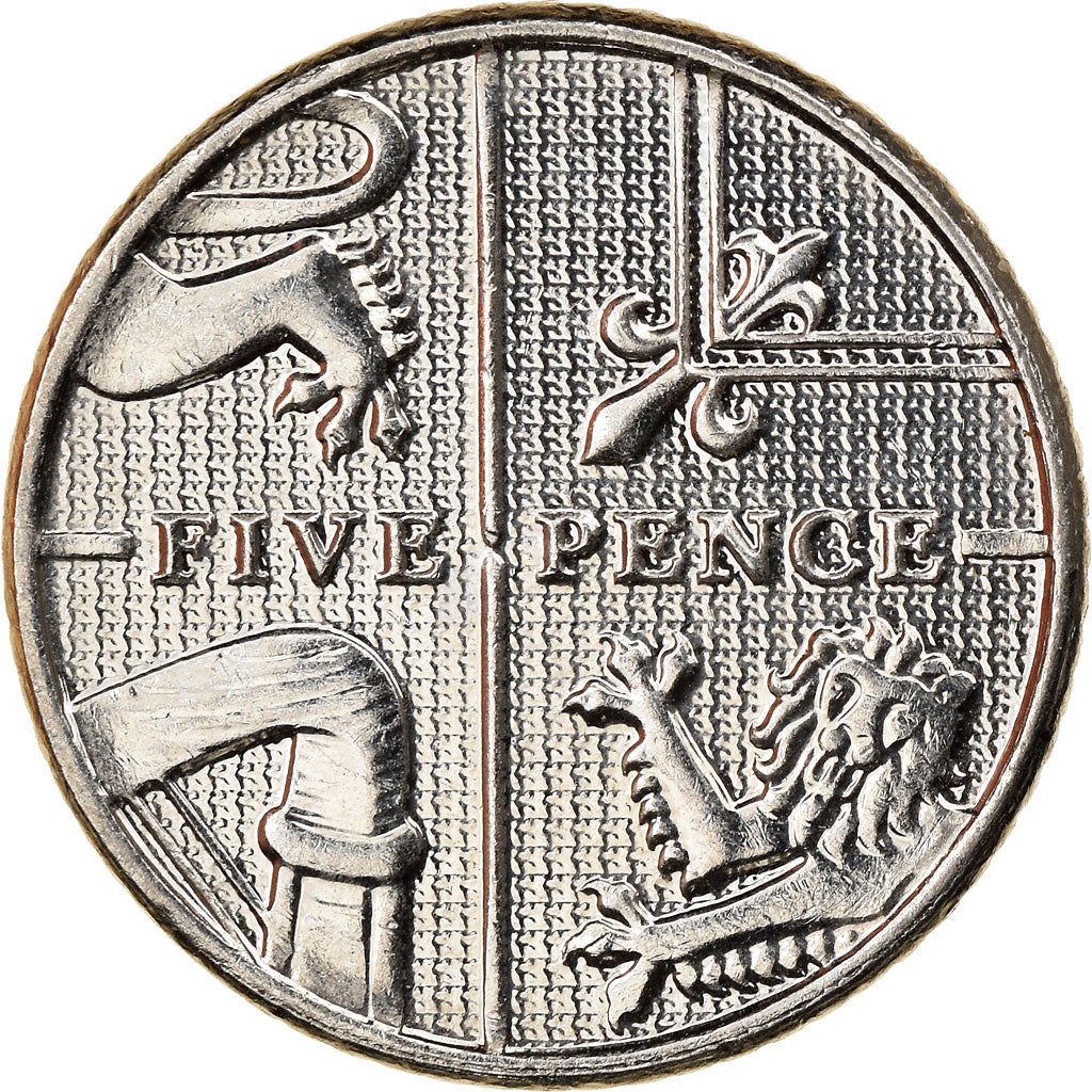 Munten, Groot Bretagne, 5 Pence, 2014, ZF, Copper-nickel