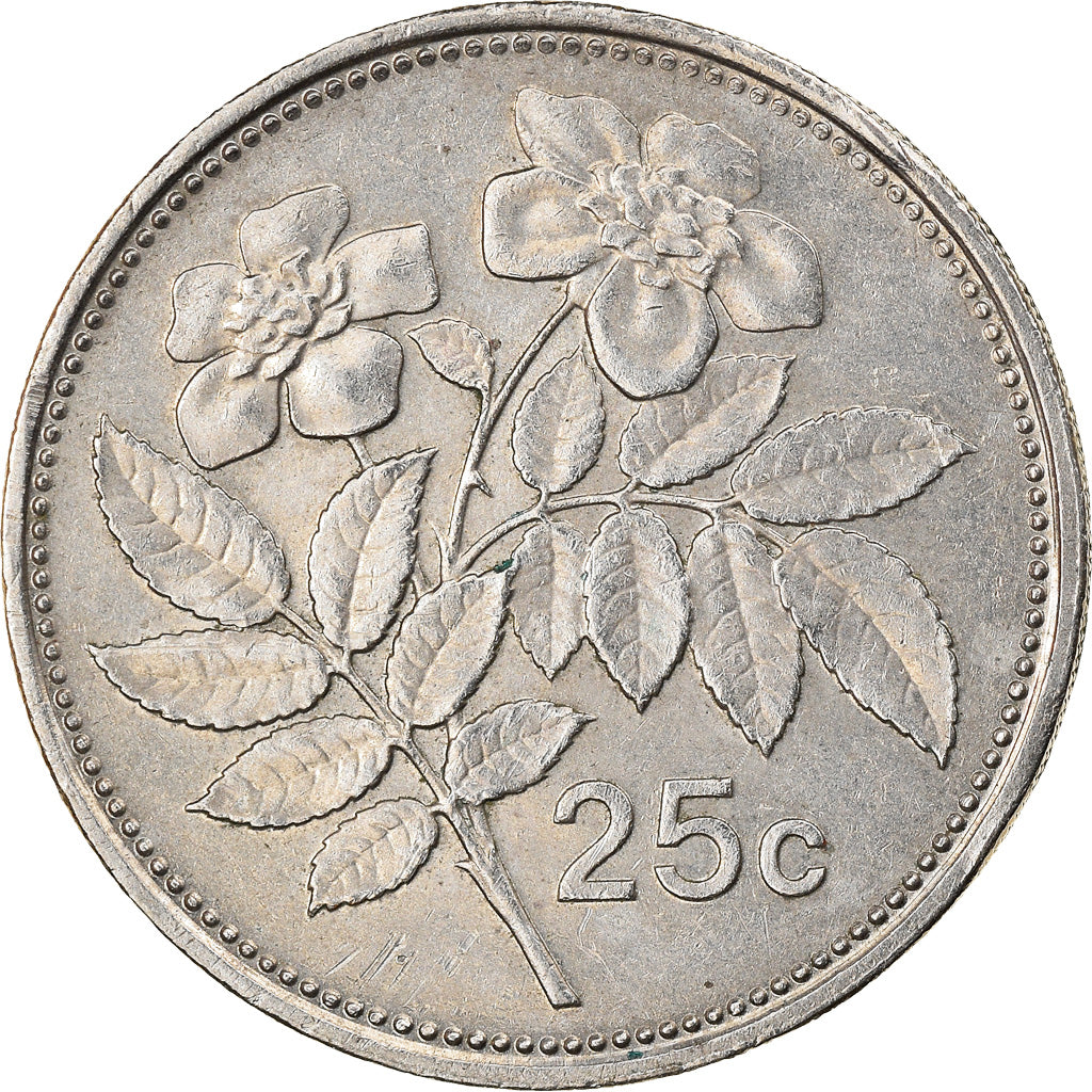 Moneda, Malta, 25 Cents, 1995, Franklin Mint, MBC, Cobre - níquel, KM:97